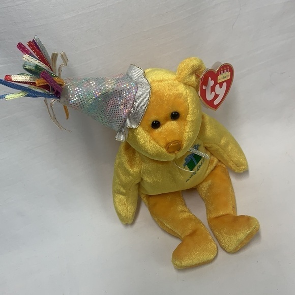 Ty Beanie Babies November Birthday Bear - Yellow w/Tags, 2002 - Picture 4 of 9
